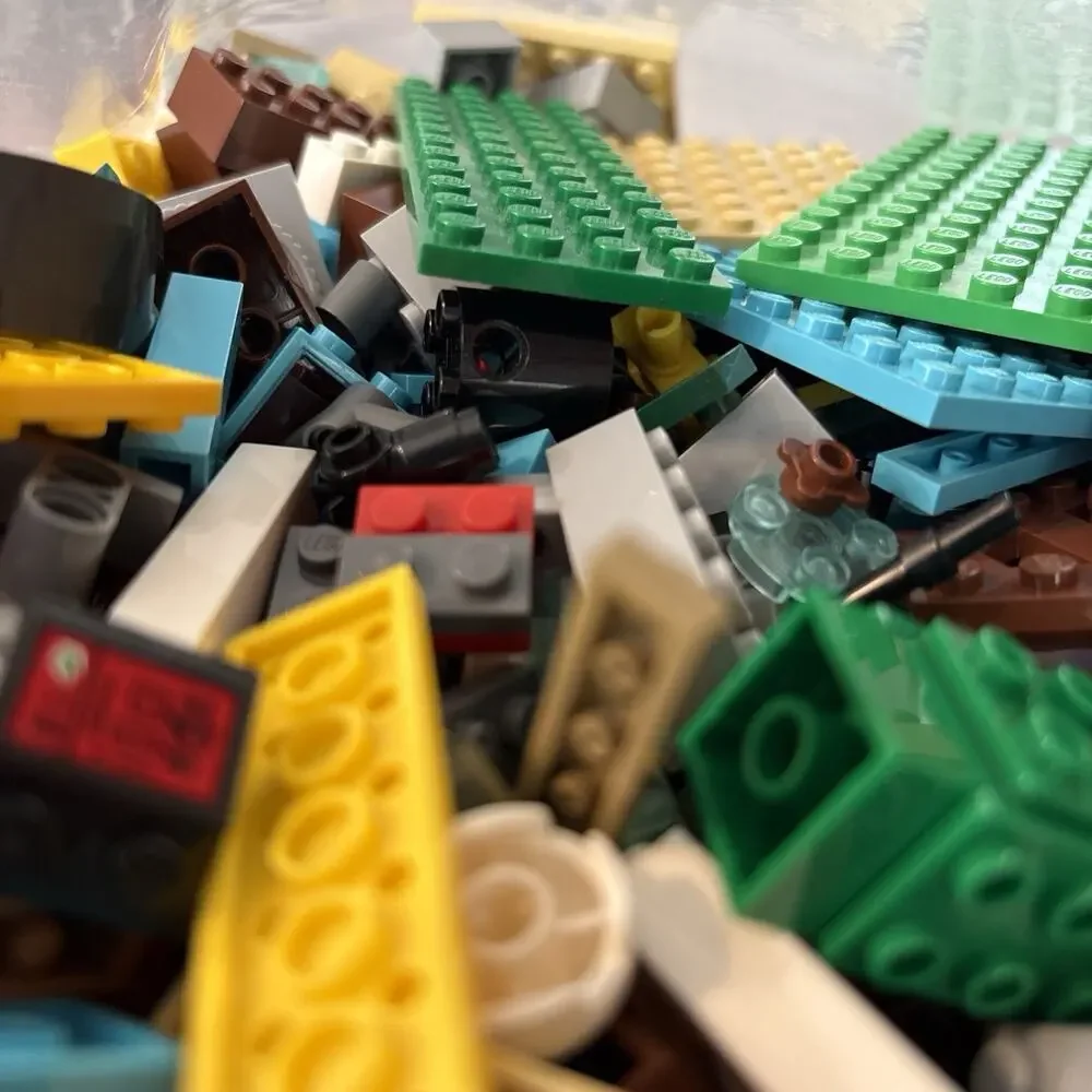 Mini Lego Bulk Lot - Over 3 Pound of Assorted Colors & Sizes Building Baseplate